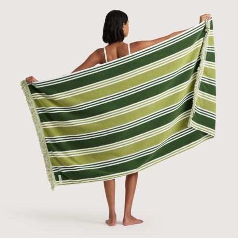 SHERIDAN シェリダン Beach Towel Shop our Sheridan Seeker Stripe Beach Towel in lemoncello. Shop
