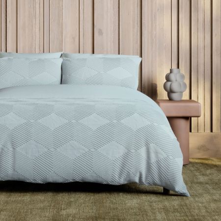 Sheridan Textures Cut Geometric Quilt Cover Set