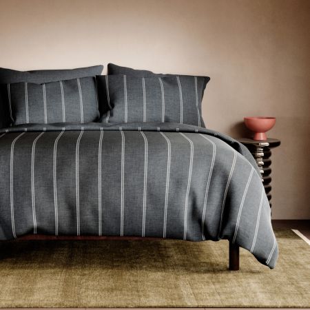 Abbotson Linen Duo Quilt Cover in Ebony Marle