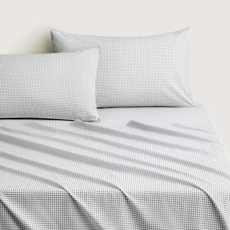 Bayley Windowpane Sheet Set in Midnight