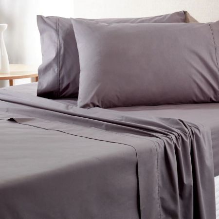 Sheridan Everyday Cotton 250Tc Sheet Set Charcoal