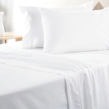 Sheridan Everyday Cotton 250Tc Sheet Set White