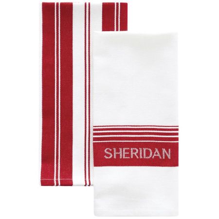Sheridan Mabina Tea Towel Set Red