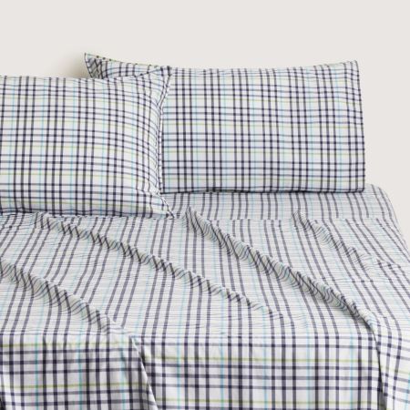 Sheridan Bayley Check Washed Percale Sheet Set