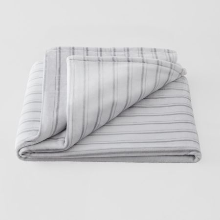 Sheridan Outlet Wide Stripe Plush Blanket