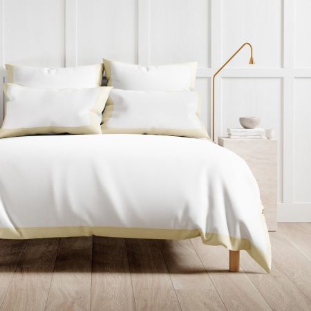 Junctions Quilt Cover Set in Buttermilk