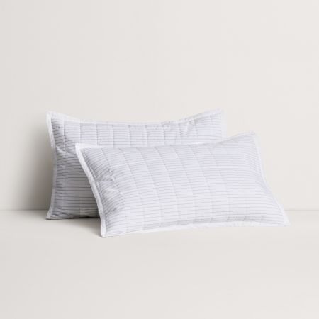 Everyday Cotton Stripe Pillowcase Sham in Light Blue