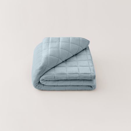 Plush Quilted Blanket Blanket in Slate