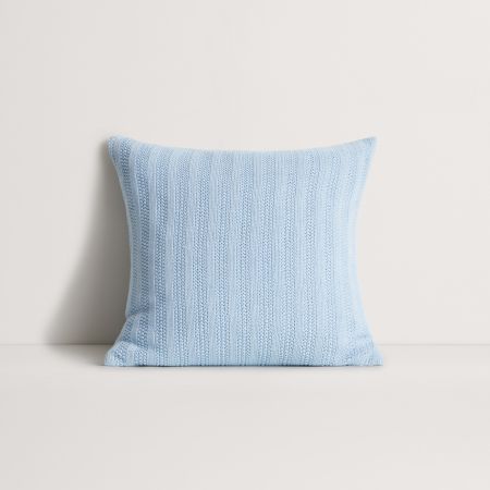 Remino Square Cushion in Clear Blue