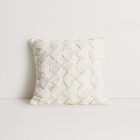 Chesley Square Cushion in Antique White
