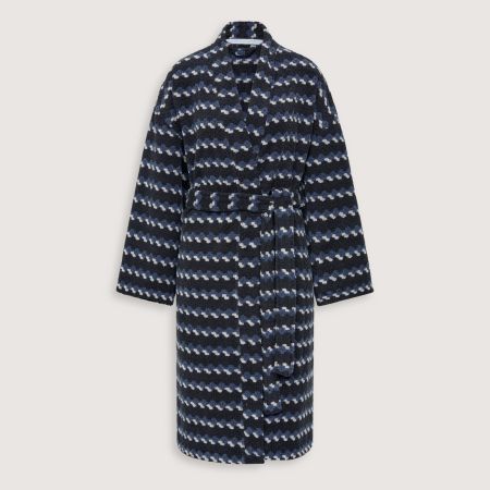 Patterson Stripe Robe in Marine