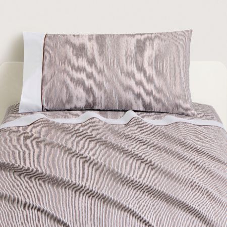 Sheridan Strypie Kids Sheet Set in Cocoa