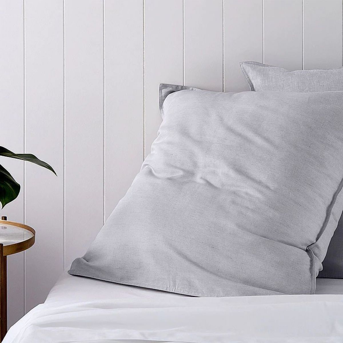 Sheridan Washed Linen Cotton European Pillowcase Grey Sheridan Australia