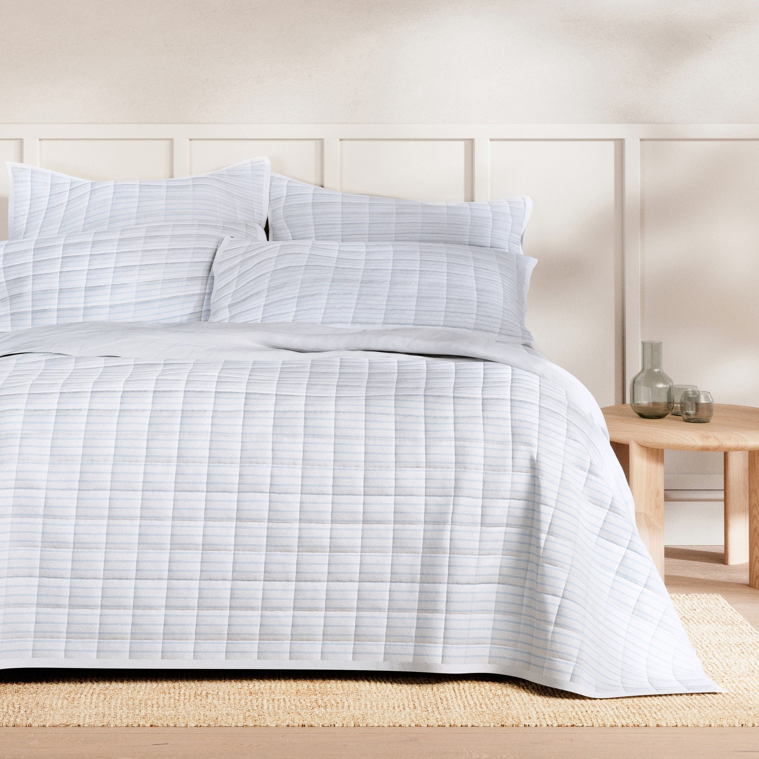 Sheridan Everyday Cotton Stripe European Sham - Picture 3 of 4